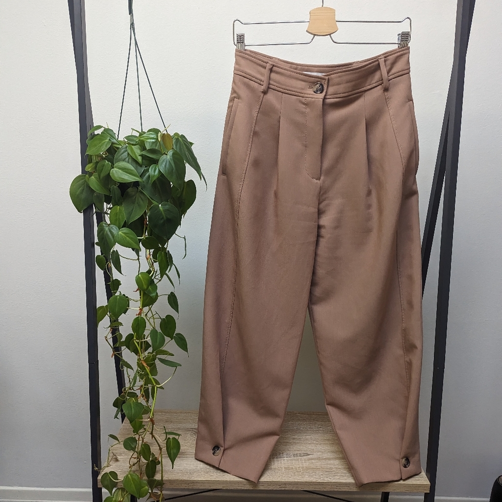 Zara - Pleated Tapered Pants